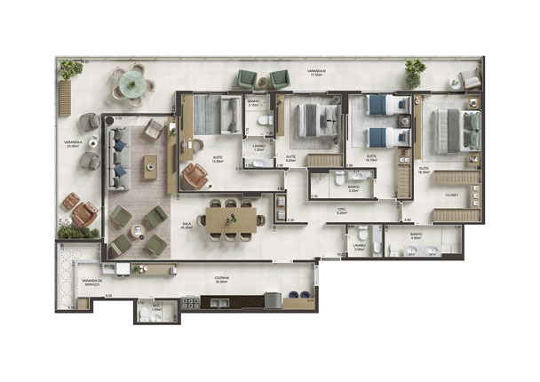 planta baixa apartamento tipo