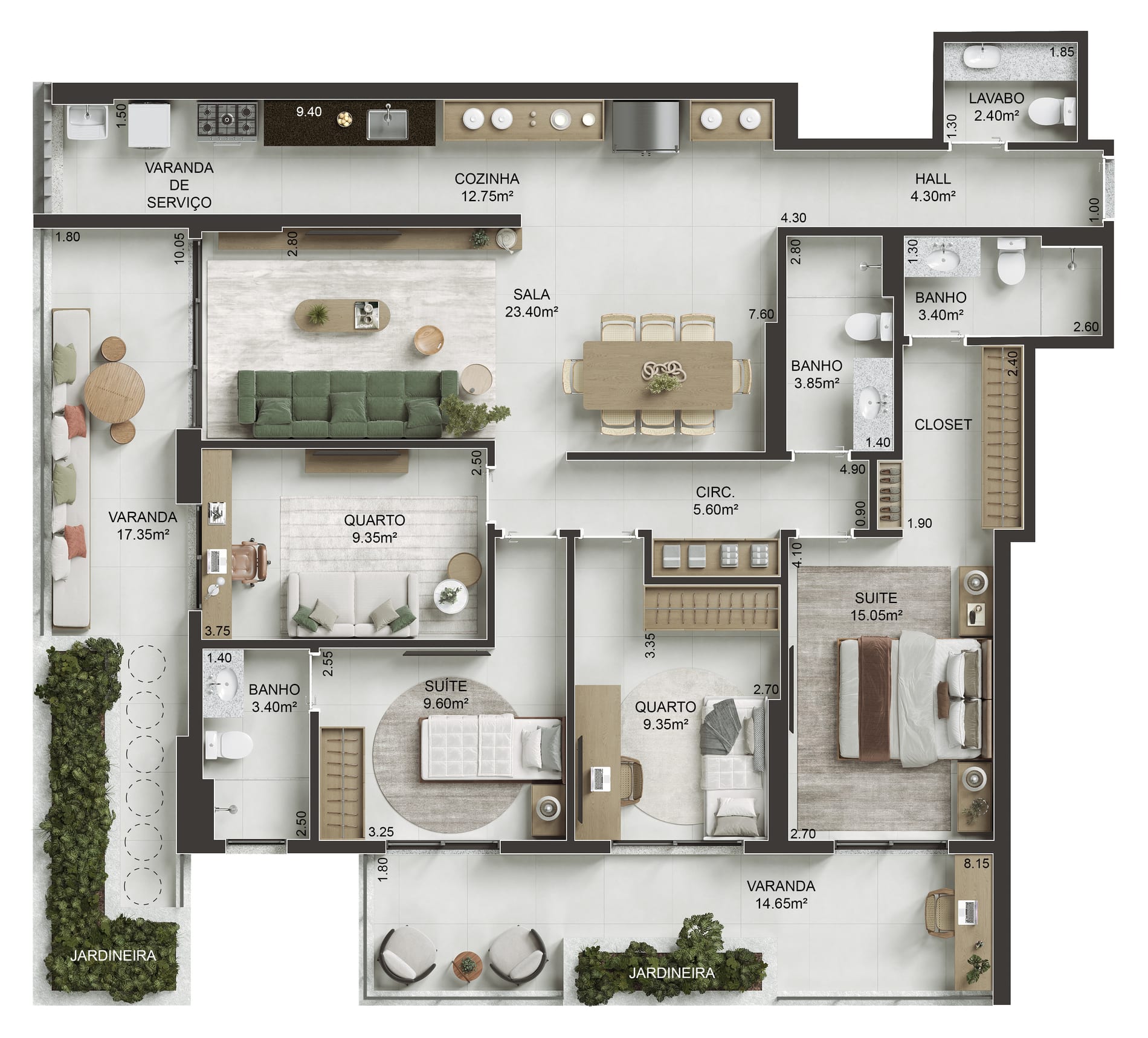 Planta Cricket · Coluna 01 · Variação 01